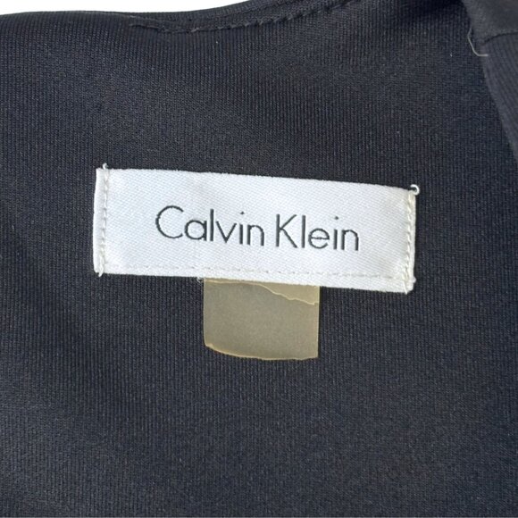Calvin Klein Women's Black & White Color Block Scuba Sheath Dress Size 4 - Picture 10 of 12